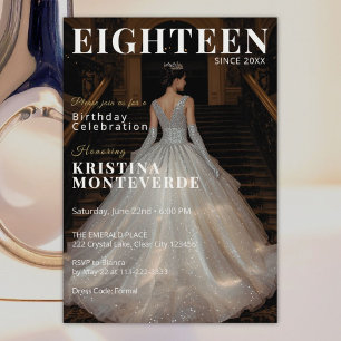 Invitation Classic Magazine Style 18e anniversaire