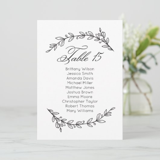 Invitation Classic mariage. Tableau 15 (Debout devant)
