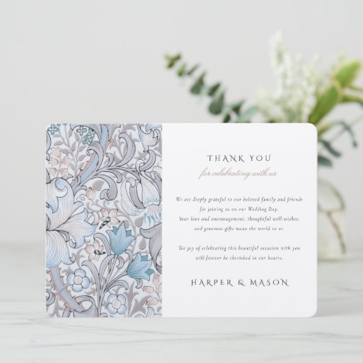 Invitation Classic Merci Golden Lily Pastel Morris (Debout devant)