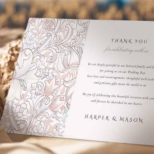 Invitation Classic Merci Golden Lily Pastel Morris