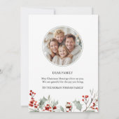 Invitation Classic Merry Christmas Card with Warm Winter Wish (Dos)