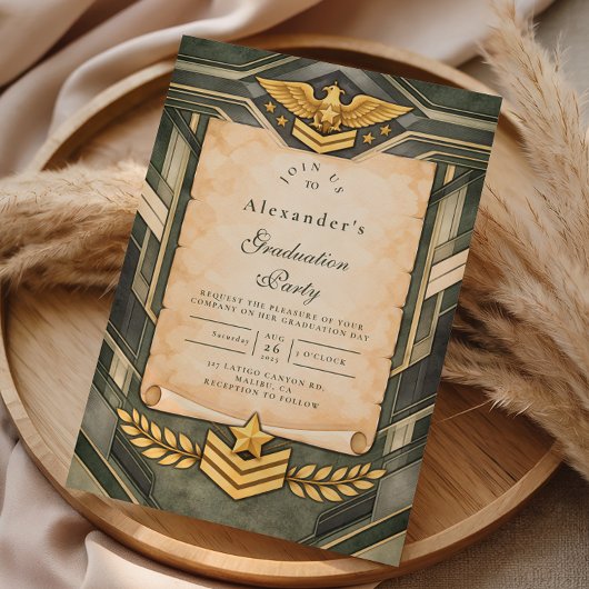 Invitation Classic Military Graduation Ceremony