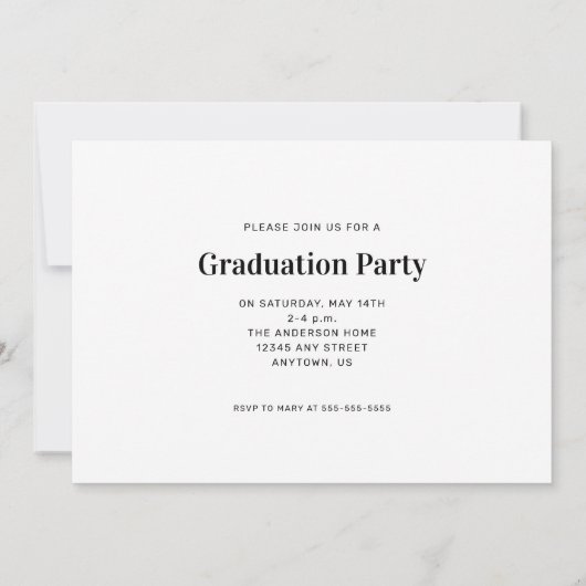 Invitation Classic Minimal 3 Photos 2025 Graduation Party Inv (Dos)