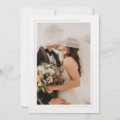 Invitation Classic Minimalist Blue Floral Wedding (Dos)