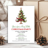Invitation Classic minimalist Christmas tree holiday invite