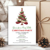 Invitation Classic minimalist Christmas tree holiday invite