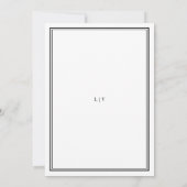 Invitation Classic Minimalist Wedding Save the Date (Dos)