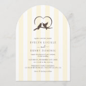 Invitation Classic Modern Ivory Birds Romantic Wedding Arch (Devant)