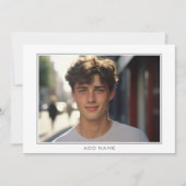 Invitation Classic Modern Photo Frame Graduation Party (Devant)