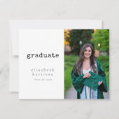 Invitation Classic Modern Photo Graduation Party (Devant)