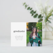 Invitation Classic Modern Photo Graduation Party (Debout devant)