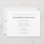 Invitation Classic Modern Photo Graduation Party (Dos)