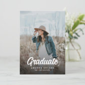 Invitation Classic Modern Photo Grid Graduation Party (Debout devant)