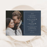 Invitation Classic Monogram Elegant Photo Wedding<br><div class="desc">This Classic Monogram Elegant Photo Wedding Invitation features a simple frame,  customizable text and portrait photo. Click the Edit button to customize this design.</div>