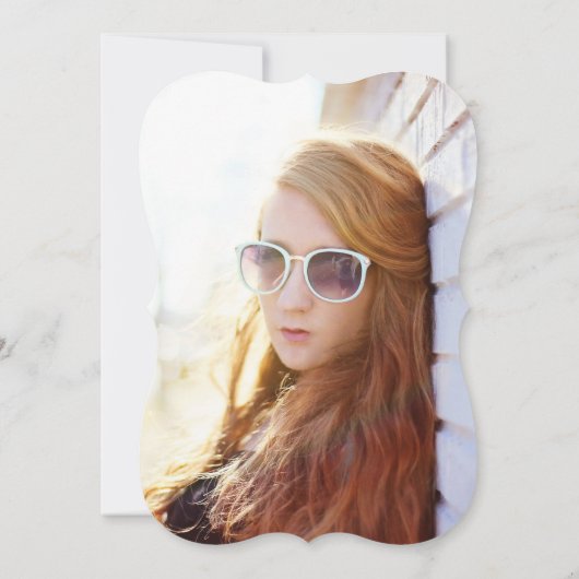 Invitation Classic Monogramme Alphabet G Photo Graduation Par (Dos)