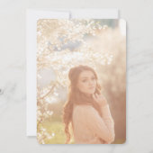 Invitation Classic Monogramme Alphabet k Photo Graduation Par (Dos)