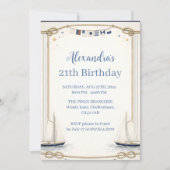 Invitation Classic Nautical Sailboat Birthday (Devant)