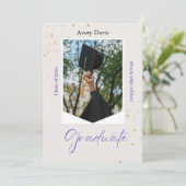 Invitation Classic Navy Blue and White Formal Bordered (Debout devant)