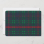 Invitation Classic Navy Tartan Plaid Photo Christmas Card (Dos)