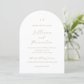 Invitation Classic Neutral Monogram Elegant Wedding (Debout devant)