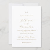 Invitation Classic Neutral Monogram Elegant Wedding (Devant)