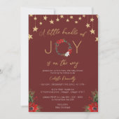 Invitation Classic Noël Rouge Bundle Of Joy Baby shower (Devant)