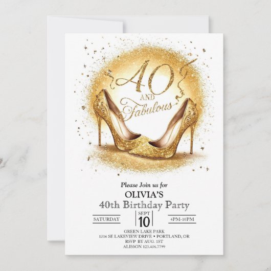 Invitation Classic Online Digital Gold 40e anniversaire (Devant)