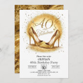 Invitation Classic Online Digital Gold 40e anniversaire (Devant / Derrière)