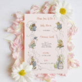 Invitation Classic Peter le lapin Baby Girl Baby shower
