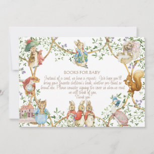 Invitation Classic Peter le lapin Baby shower Demande de livr