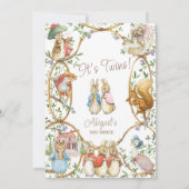 Invitation Classic Peter le lapin Twins Baby shower Invitat (Dos)