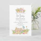 Invitation Classic Peter Rabbit 5x7 Baby Shower Invitations. (Debout devant)