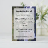 Invitation Classic Photo Groom Holding Bouquet Wedding Invita (Debout devant)