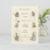 Invitation Classic Pierre le Baby shower lapin (Debout devant)
