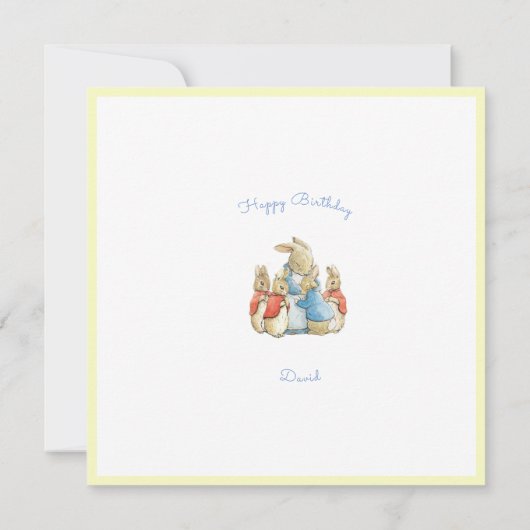 Invitation Classic Pierre le lapin Anniversaire (Dos)