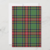 Invitation Classic Plaid Retro Script Christmas Party (Dos)