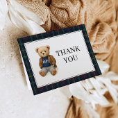 Invitation Classic Plaid Teddy Bear Baby Shower Thank You
