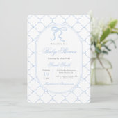 Invitation Classic Preppy Charm Baby shower garçon (Debout devant)