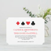 Invitation Classic Red Black Card convient Las Vegas Mariage (Debout devant)