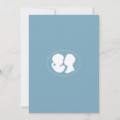 Invitation Classic Regency Blue Cameo Mariage (Dos)