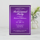 Invitation Classic Retraite Golf Thème Purple Blanc (Debout devant)