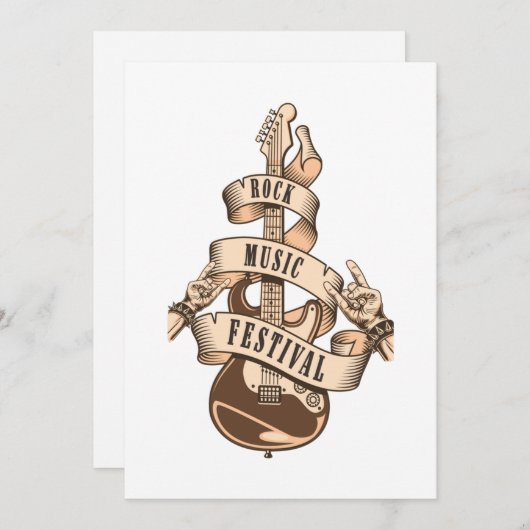 Invitation Classic Rock Et Roll (Devant / Derrière)