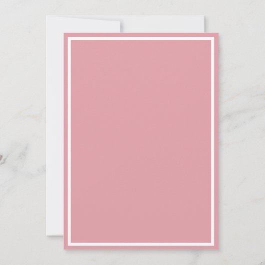 Invitation Classic rose Enregistrer la date (Dos)