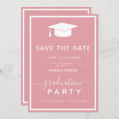 Invitation Classic rose Enregistrer la date (Devant / Derrière)