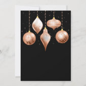Invitation Classic Rose Gold Ornaments Christmas Party (Dos)
