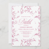 Invitation Classic Rose Pattern Floral Bridal Shower Invites (Devant)