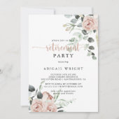 Invitation Classic Rose rose rose rose florale fête de retrai (Devant)