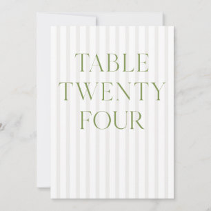 Invitation Classic Sage Green & Beige Mariage 24 Numéro de ta