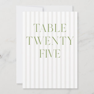 Invitation Classic Sage Green & Beige Mariage 25 Numéro de ta