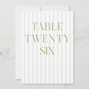Invitation Classic Sage Green & Beige Mariage 26 Numéro de ta